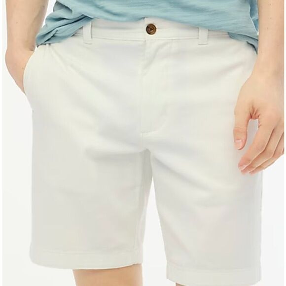 J. Crew Factory 9" flex chino short in white NWT size 28 - Picture 4 of 12